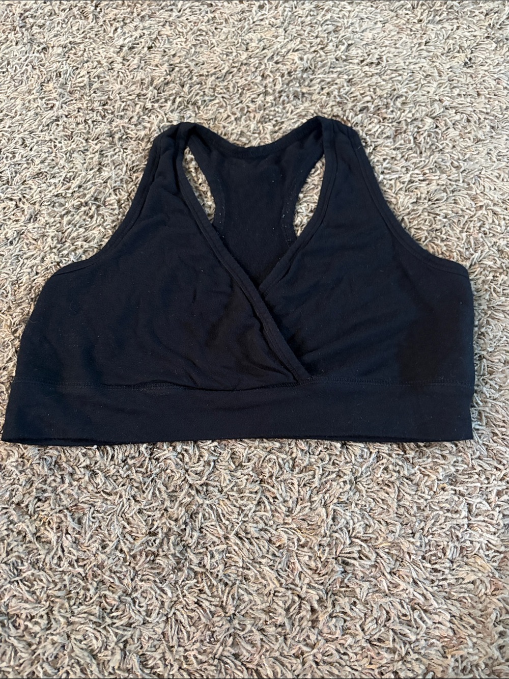 Kindred Bravely Black Wrap Racerback Nursing Sports Bra
